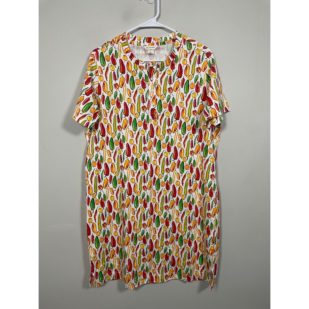Vera Bradley Pepper Henley Night Dress Size XS Novelty Eclectic Cotton